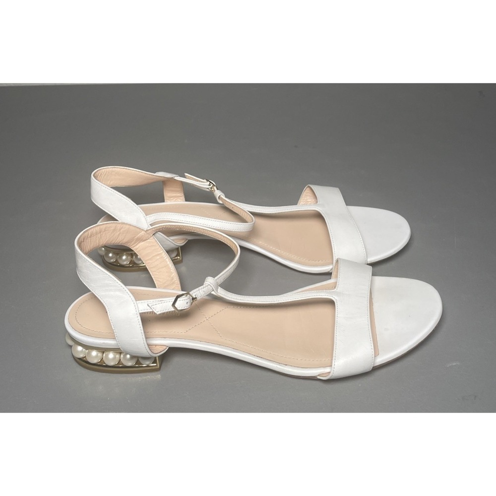 Nicholas Kirkwood White leather pearl Sandals EU41